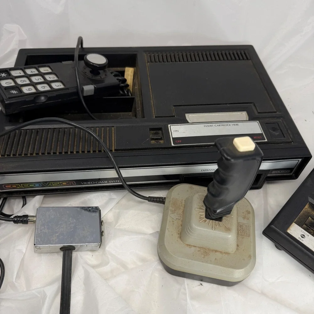 Vintage ColecoVision Console Bundle with Expansion Module 1 Wico Boss Joystick